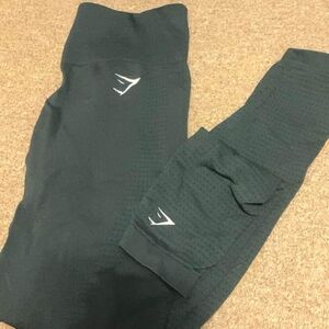 Gymshark Black High-Waist Sculpting Leggings with White Logo